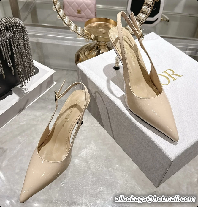 Sophisticated Dior Icon Slingback Pumps Shoes Beige Supple Calfskin Leather 6062507