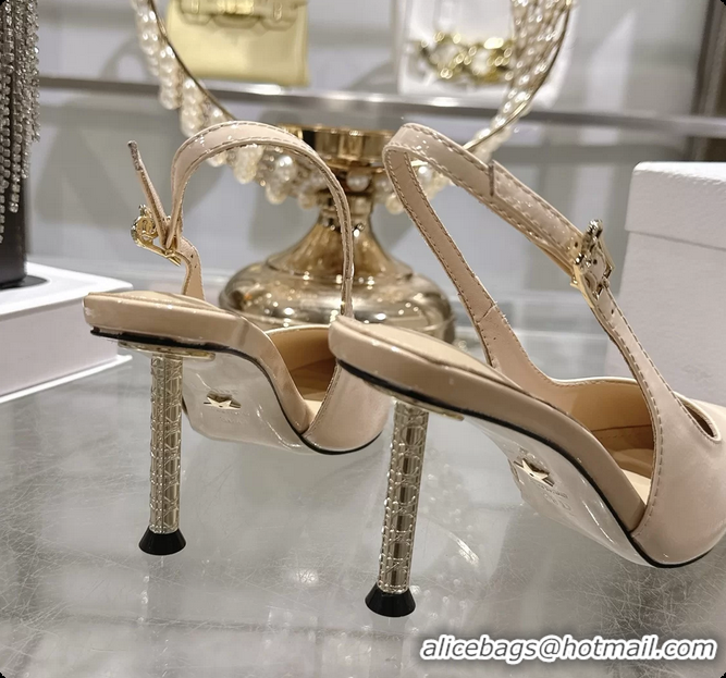Sophisticated Dior Icon Slingback Pumps Shoes Beige Supple Calfskin Leather 6062507