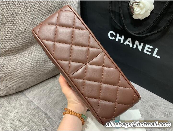 Promotional Chanel Trendy CC With Lambskin Top Handle Bag AS4655 Brown/Gold 2026