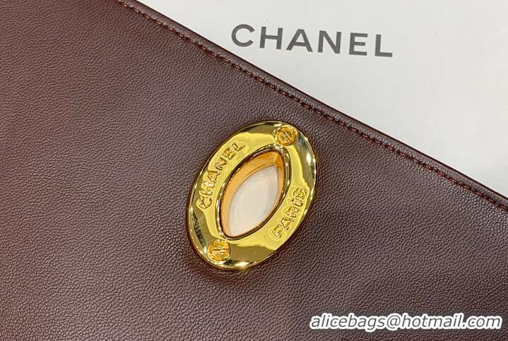 Promotional Chanel Trendy CC With Lambskin Top Handle Bag AS4655 Brown/Gold 2026