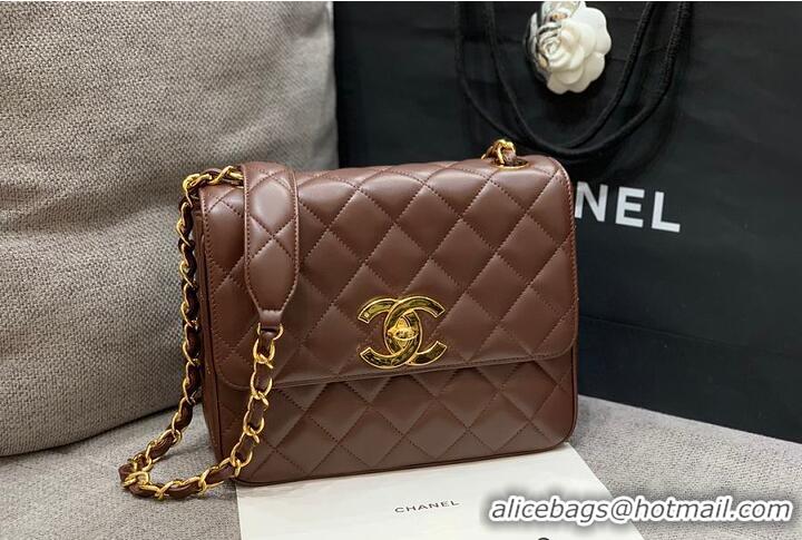 Promotional Chanel Trendy CC With Lambskin Top Handle Bag AS4655 Brown/Gold 2026
