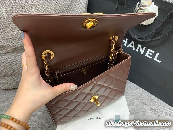 Promotional Chanel Trendy CC With Lambskin Top Handle Bag AS4655 Brown/Gold 2026