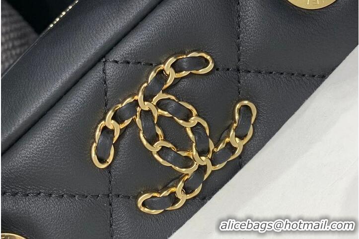 Luxury Cheap Chanel 25C Bowling Bag In Original Leather AS4656 Black 2026