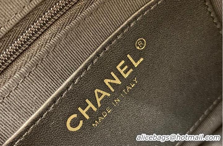 Luxury Cheap Chanel 25C Bowling Bag In Original Leather AS4656 Black 2026