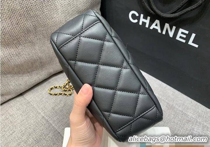 Luxury Cheap Chanel 25C Bowling Bag In Original Leather AS4656 Black 2026