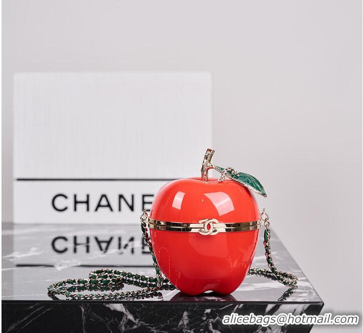 Buy Cheap Chanel Métiers d'art Apple Minaudiere Laquered Metal With Enamel AS4659 Red/Green/Gold 2026