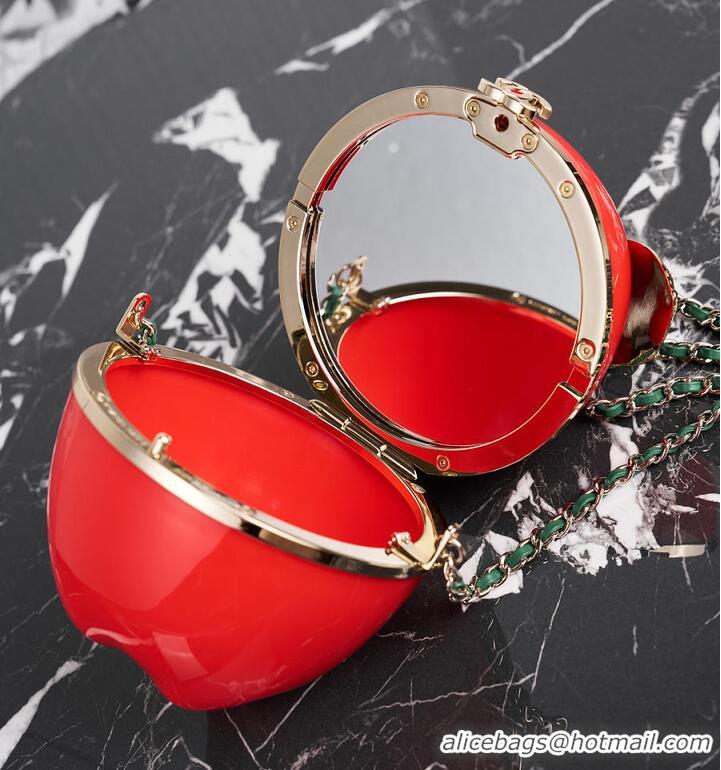 Buy Cheap Chanel Métiers d'art Apple Minaudiere Laquered Metal With Enamel AS4659 Red/Green/Gold 2026
