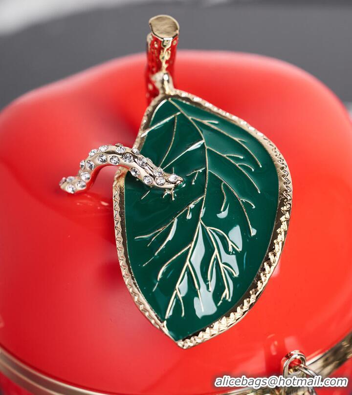Buy Cheap Chanel Métiers d'art Apple Minaudiere Laquered Metal With Enamel AS4659 Red/Green/Gold 2026