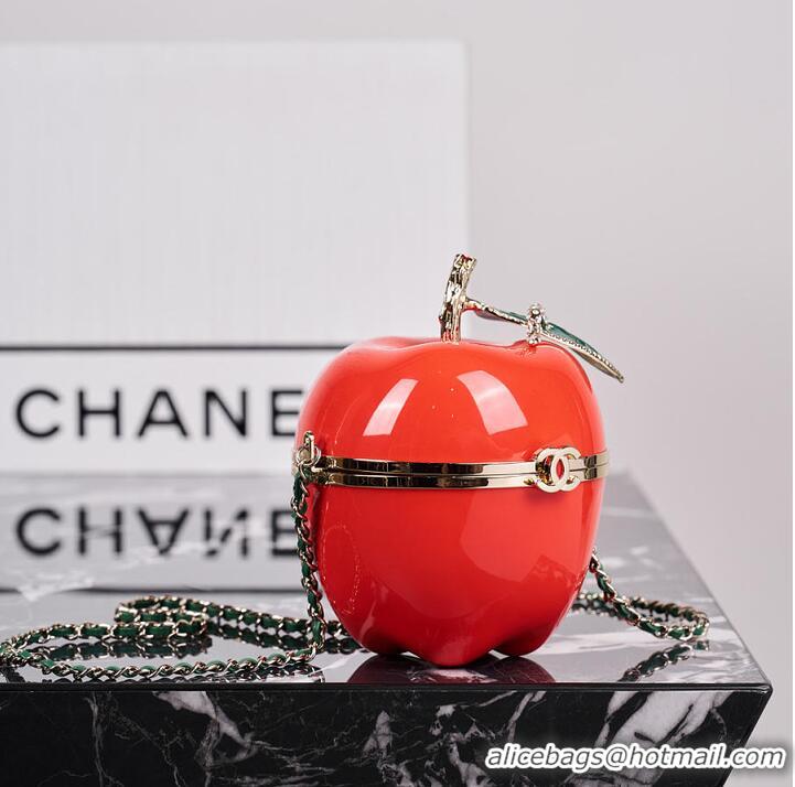 Buy Cheap Chanel Métiers d'art Apple Minaudiere Laquered Metal With Enamel AS4659 Red/Green/Gold 2026
