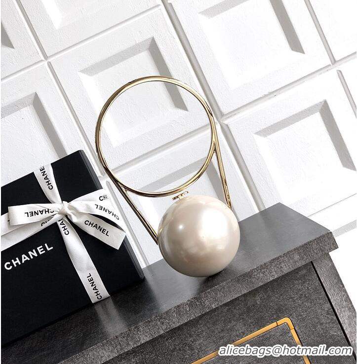 Promotional Chanel Pearl Ring Minaudiere With Plexi & gold-tone metal AS4660 Pearly White 2026