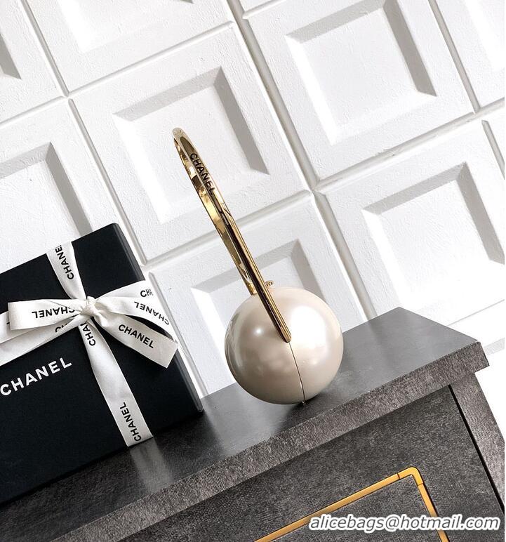 Promotional Chanel Pearl Ring Minaudiere With Plexi & gold-tone metal AS4660 Pearly White 2026