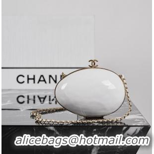 Popular Style Chanel Small Egg Minaudiere Resin & Gold-Tone Metal AS4661 Pearly White Spring Summer 2026