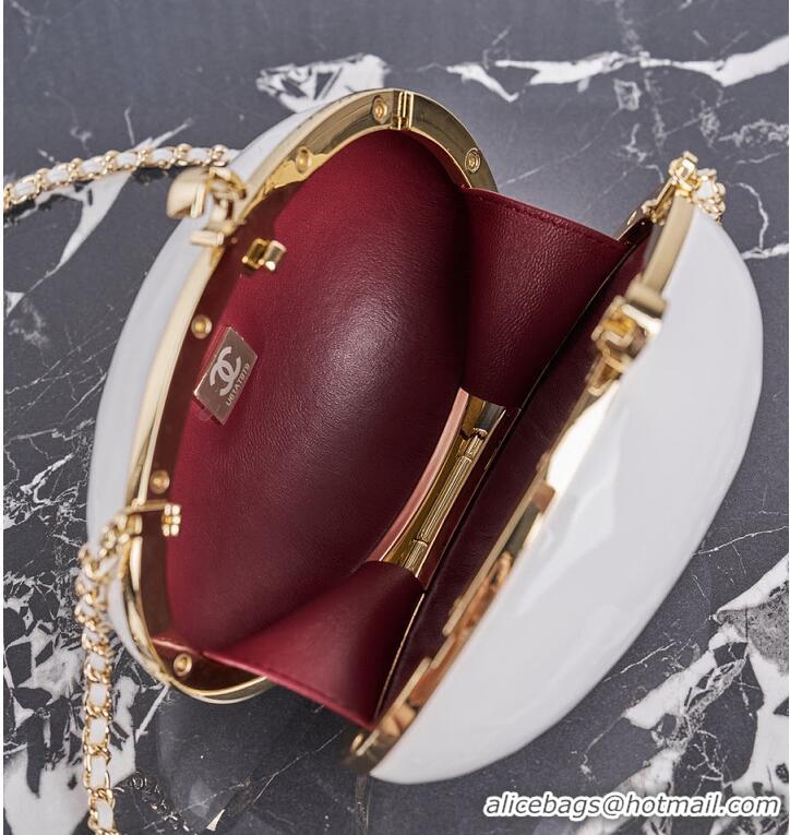 Popular Style Chanel Small Egg Minaudiere Resin & Gold-Tone Metal AS4661 Pearly White Spring Summer 2026