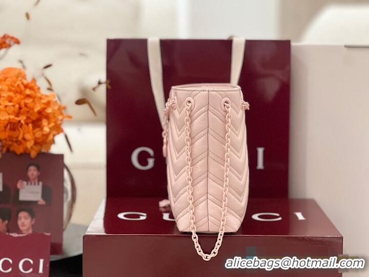 Good Product Gucci GG Marmont Nano Bucket Bag in Leather 828711 Pink 2026