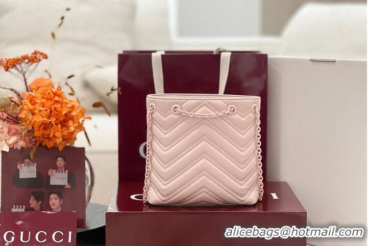 Good Product Gucci GG Marmont Nano Bucket Bag in Leather 828711 Pink 2026