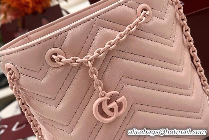 Good Product Gucci GG Marmont Nano Bucket Bag in Leather 828711 Pink 2026