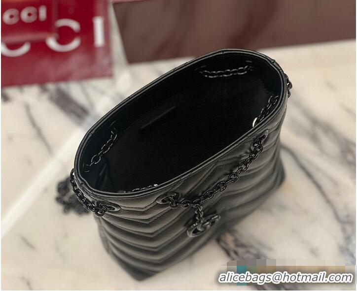 Top Quality Gucci GG Marmont Nano Bucket Bag in Leather 828711 Black 2026