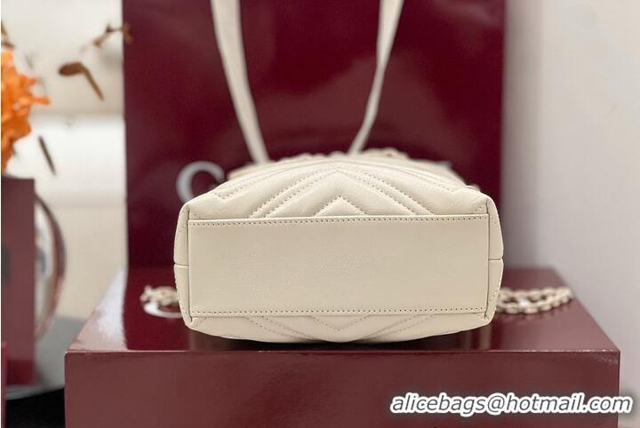 Best Discount Gucci GG Marmont Nano Bucket Bag in Leather 828711 Light Beige 2026