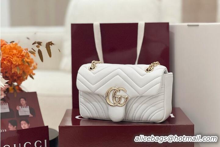 Good Looking Gucci GG Marmont Small Shoulder Bag In Leather 828712 White 2026