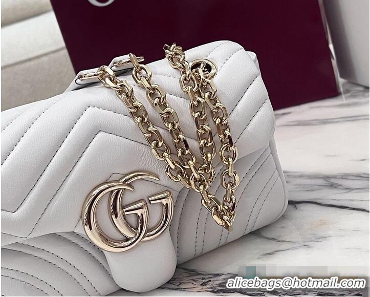 Good Looking Gucci GG Marmont Small Shoulder Bag In Leather 828712 White 2026