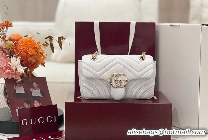 Good Looking Gucci GG Marmont Small Shoulder Bag In Leather 828712 White 2026
