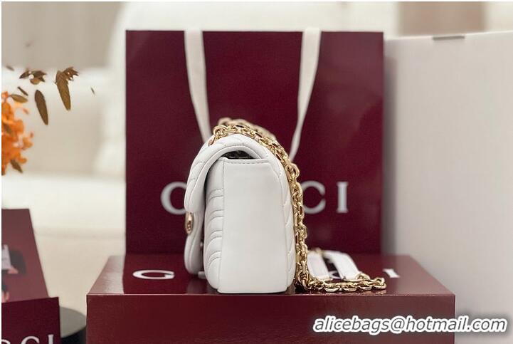 Good Looking Gucci GG Marmont Small Shoulder Bag In Leather 828712 White 2026