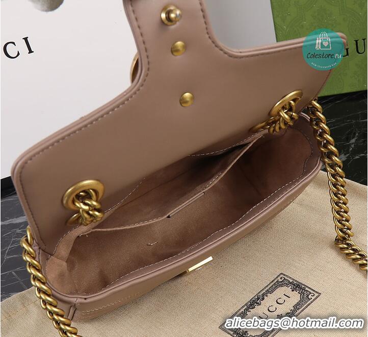 Luxury Discount Gucci GG Marmont Small Shoulder Bag In Leather 828712 Pink 2026