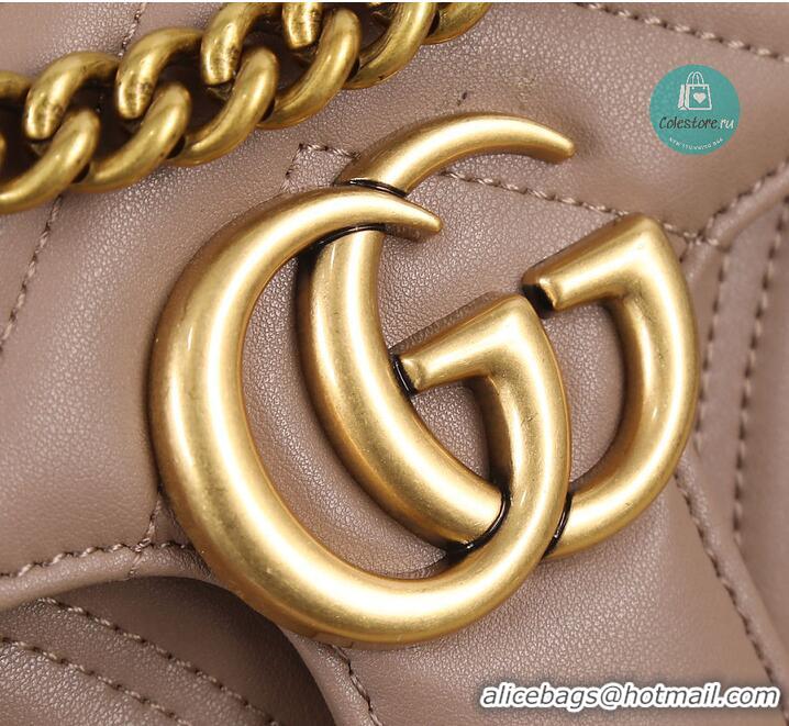 Luxury Discount Gucci GG Marmont Small Shoulder Bag In Leather 828712 Pink 2026