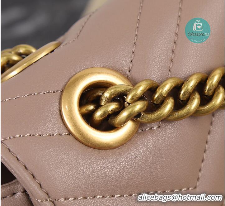 Luxury Discount Gucci GG Marmont Small Shoulder Bag In Leather 828712 Pink 2026