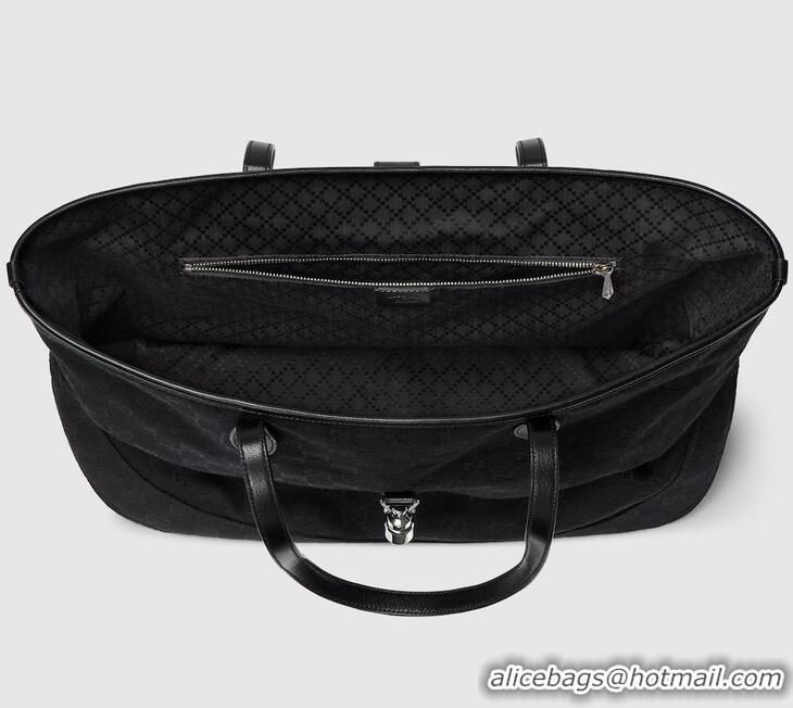 New Design Gucci Jackie Medium Tote Bag ‎In GG Canvas 867015 Black 2026