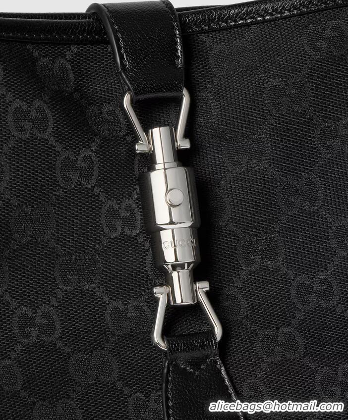 New Design Gucci Jackie Medium Tote Bag ‎In GG Canvas 867015 Black 2026