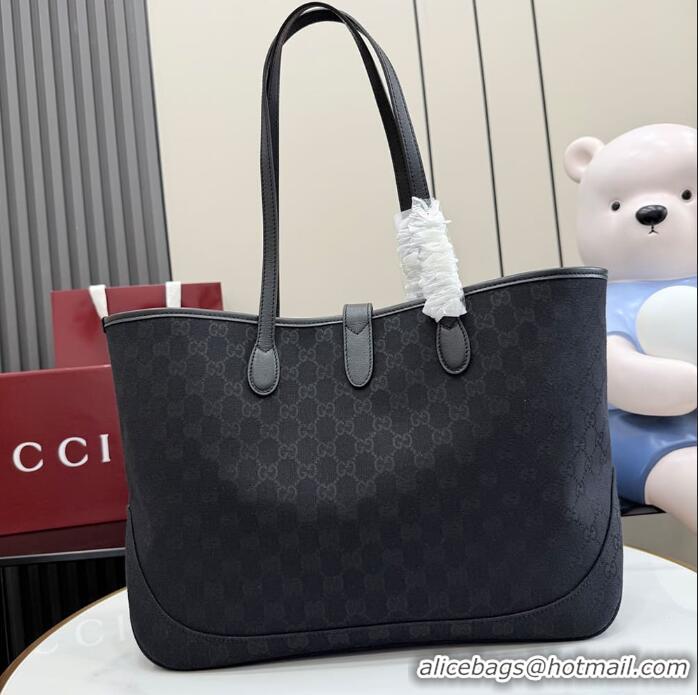 New Design Gucci Jackie Medium Tote Bag ‎In GG Canvas 867015 Black 2026
