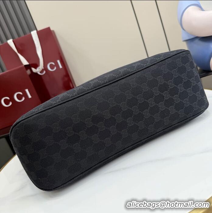 New Design Gucci Jackie Medium Tote Bag ‎In GG Canvas 867015 Black 2026