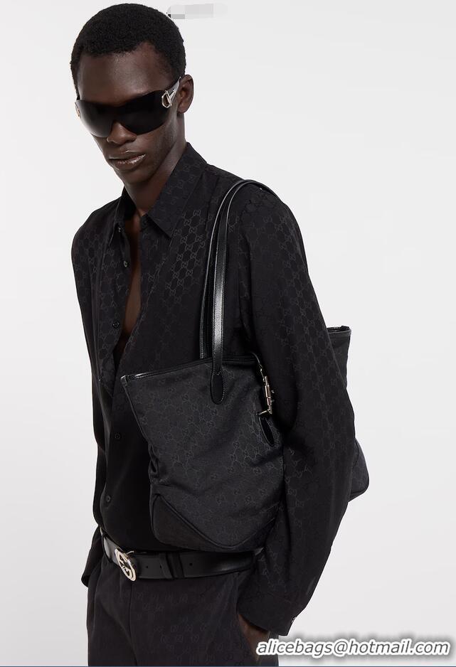 New Design Gucci Jackie Medium Tote Bag ‎In GG Canvas 867015 Black 2026