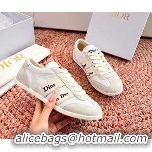 Good Quality Dior Ribbon Sneakers White Nylon and Suede Calfskin Leather 6062702
