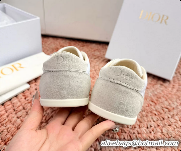 Good Quality Dior Ribbon Sneakers White Nylon and Suede Calfskin Leather 6062702