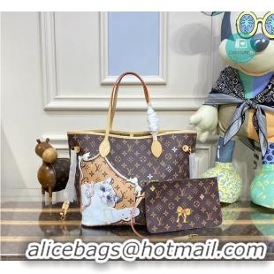 Buy Inexpensive Louis Vuitton Monogram Canvas Neverfull MM Cat M41256