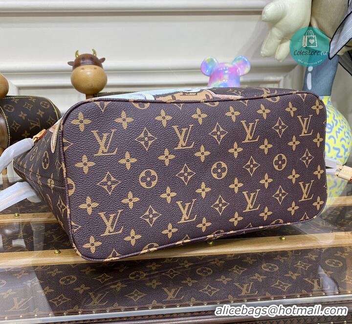 Buy Inexpensive Louis Vuitton Monogram Canvas Neverfull MM Cat M41256