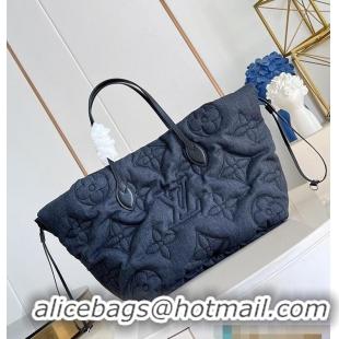 Grade Design Louis Vuitton LV Ski Neverfull Inside Out MM Other Monogram Canvas Black Jeans M26364