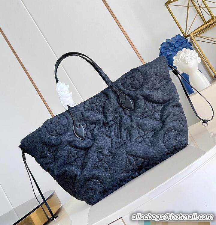 Grade Design Louis Vuitton LV Ski Neverfull Inside Out MM Other Monogram Canvas Black Jeans M26364