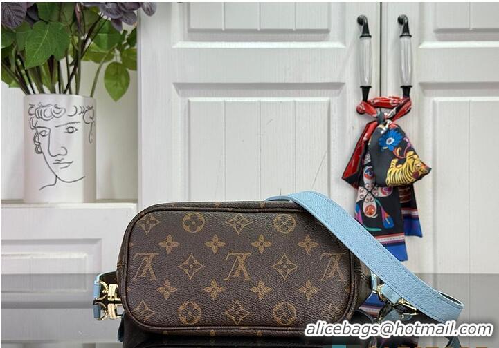 Promotional Louis Vuitton Monogram Canvas Neverfull BB Bandouliere Inside Out Leather M26365 Sky Blue