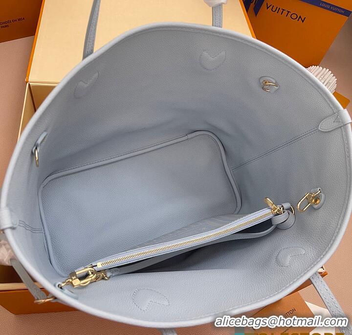 Big Discount Louis Vuitton Damier Azur Canvas Neverfull Inside Out MM M89562 Bleu Olympe
