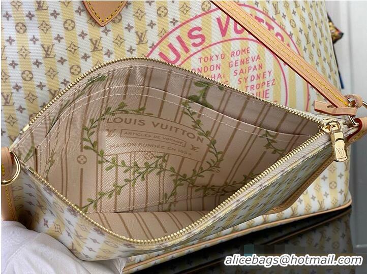 Luxury Cheap Louis Vuitton Neverfull MM LV Stamp Banana M28378 2026