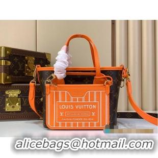 Top Grade Louis Vuitton Monogram Canvas Neverfull Bandouliere Inside Out BB Tote Bag M12099 Orange