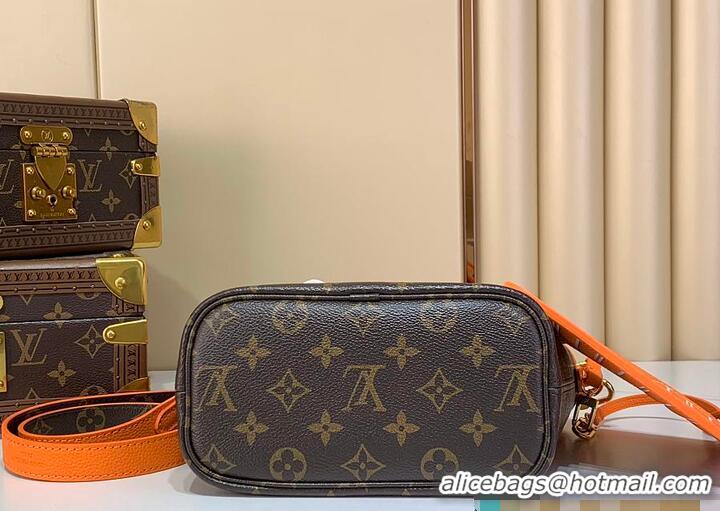 Top Grade Louis Vuitton Monogram Canvas Neverfull Bandouliere Inside Out BB Tote Bag M12099 Orange