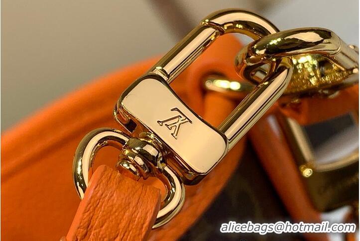 Top Grade Louis Vuitton Monogram Canvas Neverfull Bandouliere Inside Out BB Tote Bag M12099 Orange