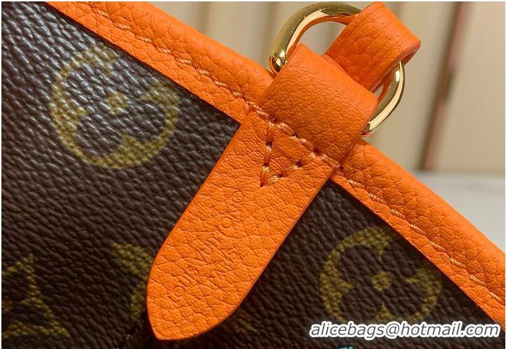 Top Grade Louis Vuitton Monogram Canvas Neverfull Bandouliere Inside Out BB Tote Bag M12099 Orange