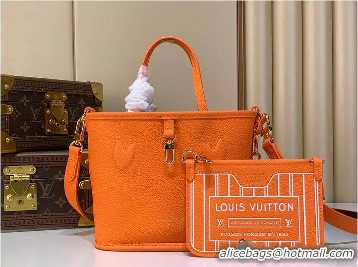 Top Grade Louis Vuitton Monogram Canvas Neverfull Bandouliere Inside Out BB Tote Bag M12099 Orange