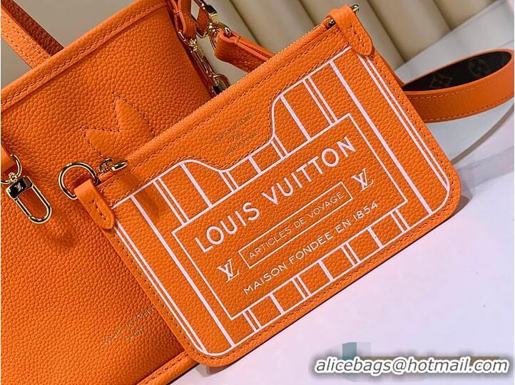 Top Grade Louis Vuitton Monogram Canvas Neverfull Bandouliere Inside Out BB Tote Bag M12099 Orange