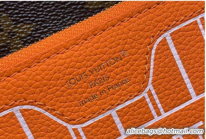 Top Grade Louis Vuitton Monogram Canvas Neverfull Bandouliere Inside Out BB Tote Bag M12099 Orange